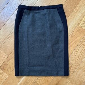 J. Crew “No. 2 Pencil” Wool Pencil Skirt, Size 4